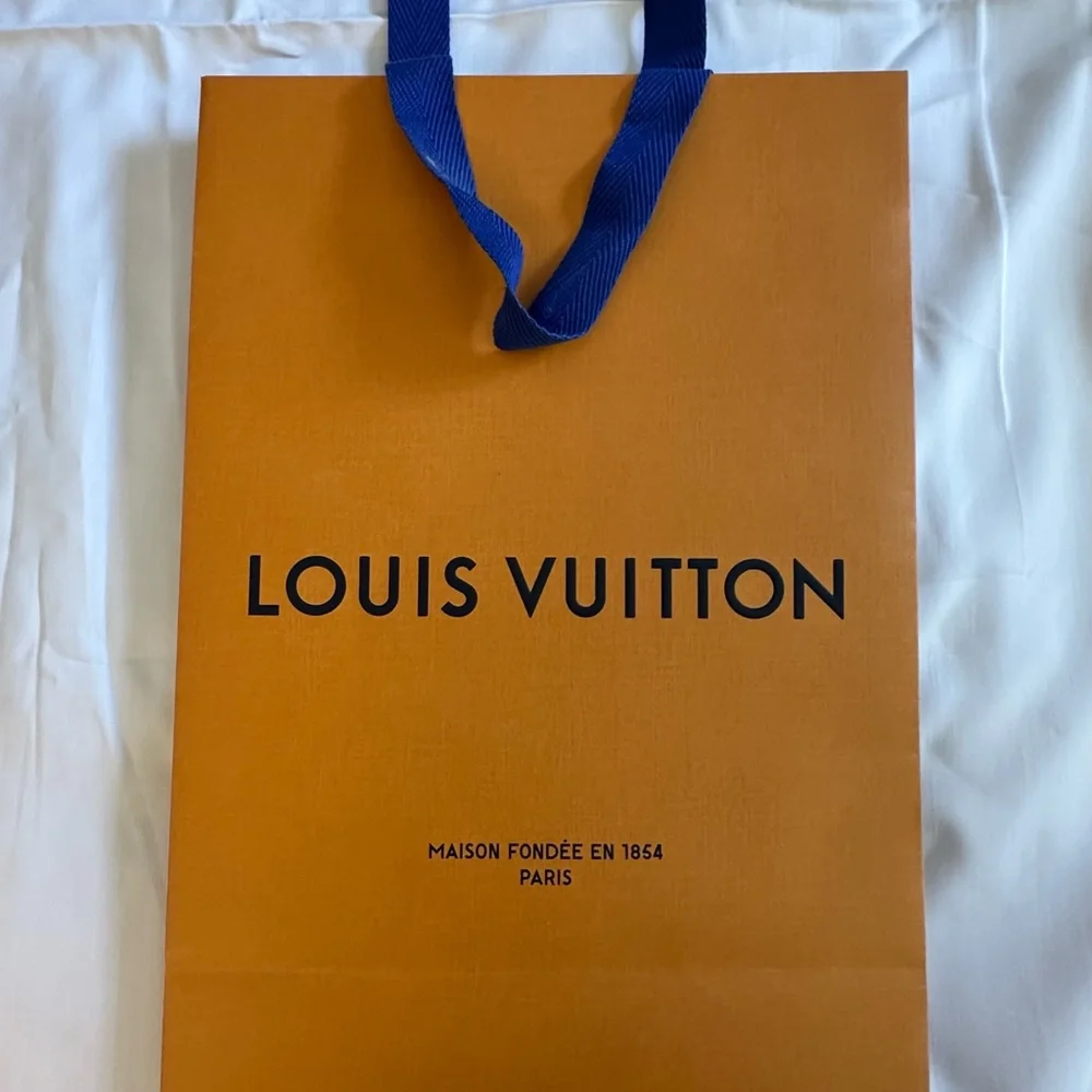 Authentic Louis Vuitton Orange Luxury Tote Shopping or Gift Bag